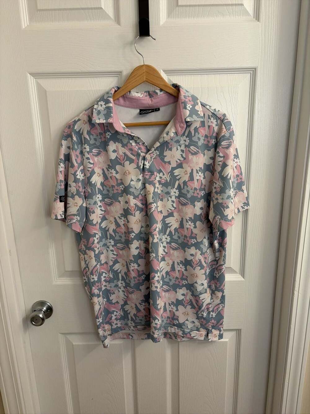 Sunday Swagger Men's Floral Golf Polo Shirt Size M